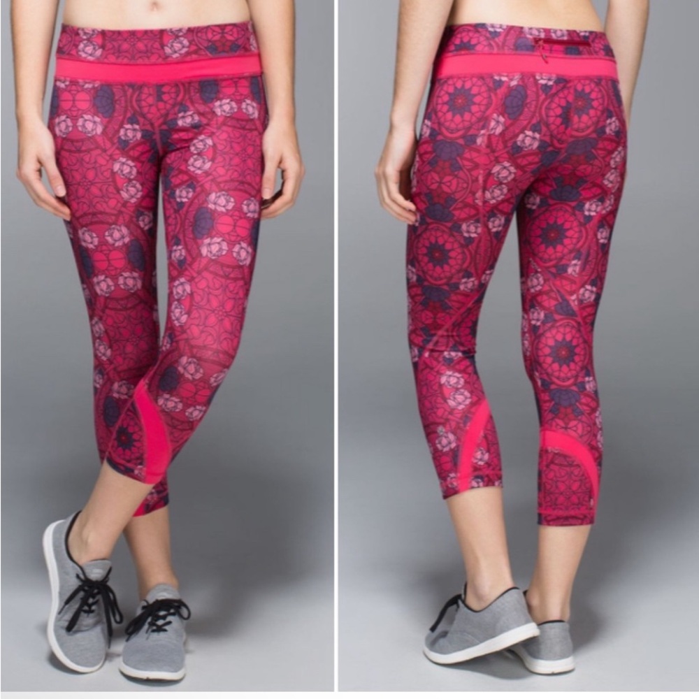 Lululemon Inspire Crop Prism Floral‎ Multi Guava 6 - Picture 2 of 5